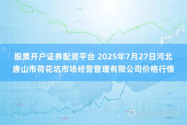 股票开户证券配资平台 2025年7月27日河北唐山市荷花坑市场经营管理有限公司价格行情